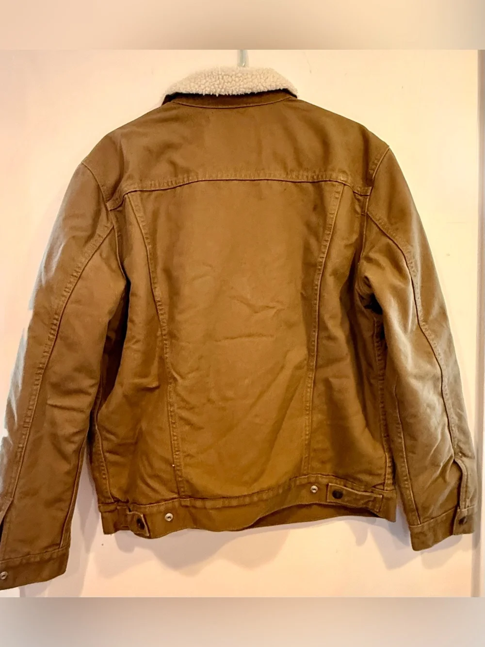 Levi's Type 3 Canvas Sherpa Trucker Jacket Brown Size L